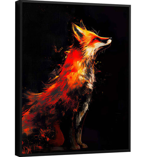 fox-in-flame-abstract-painting