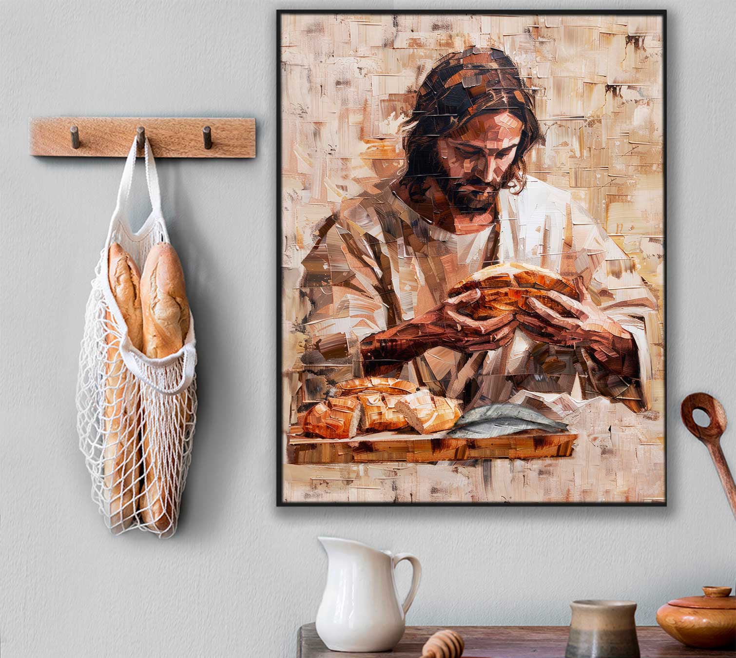 jesus-with-a-bread-abstract-sacred-wall-art