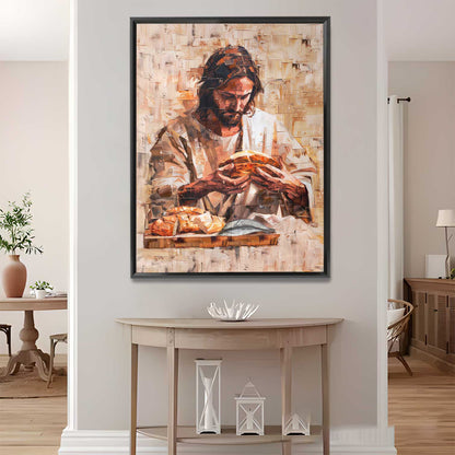 jesus-with-a-bread-abstract-sacred-wall-art