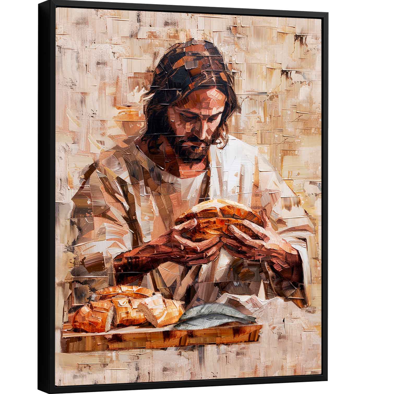 jesus-with-a-bread-abstract-sacred-wall-art