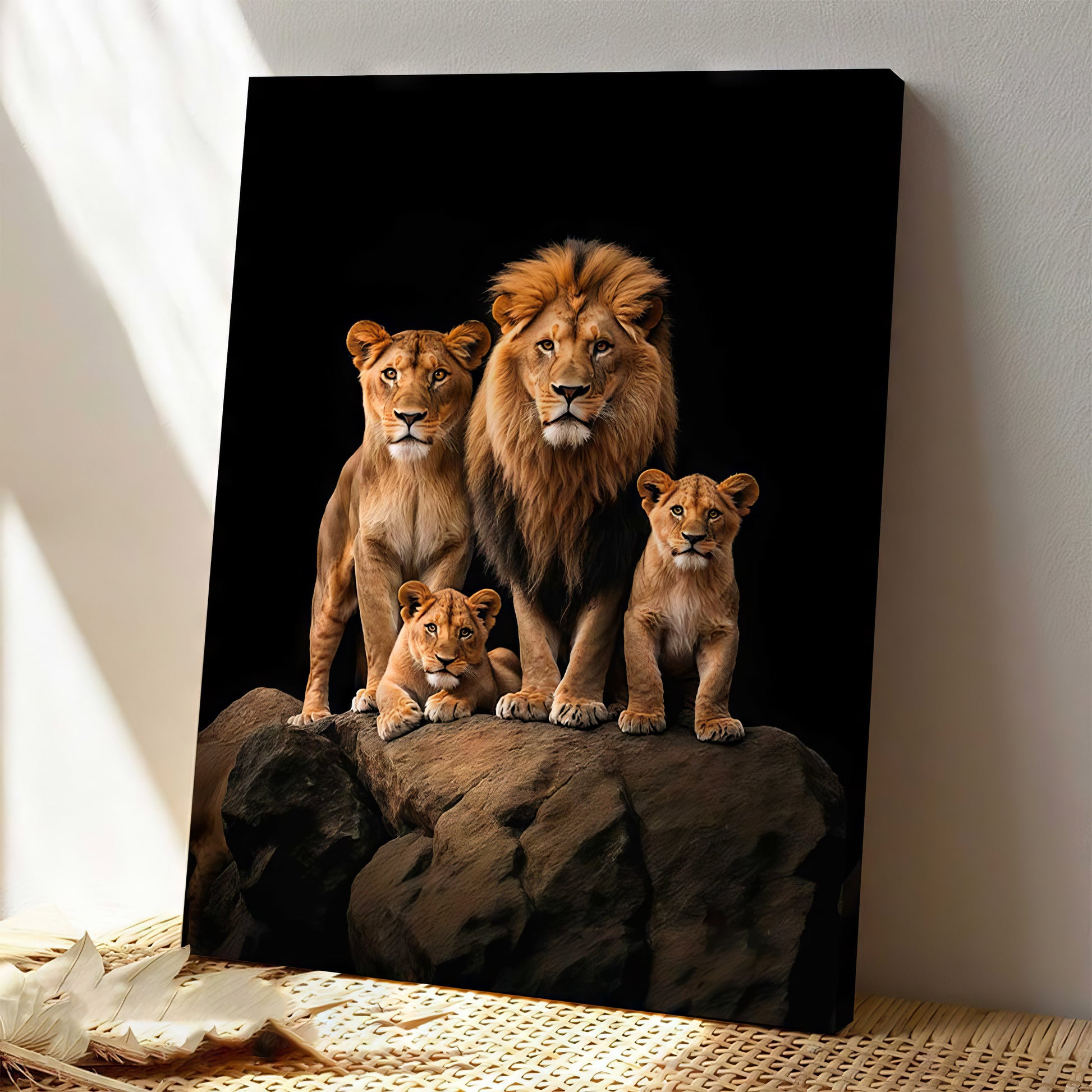 roaring-lion-family-canvas-print