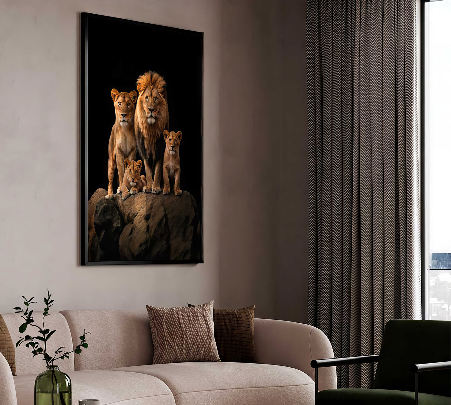 roaring-lion-family-canvas-print