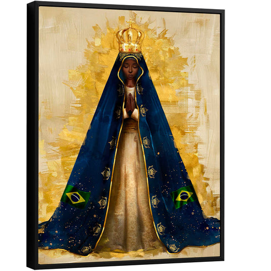 Religious Abstract Our Lady of Aparecida Catholic Wall Art Watercolor Print