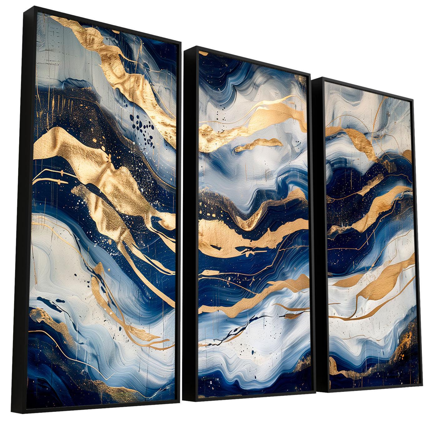 abstract-sapphire-waves-painting-3-pieces