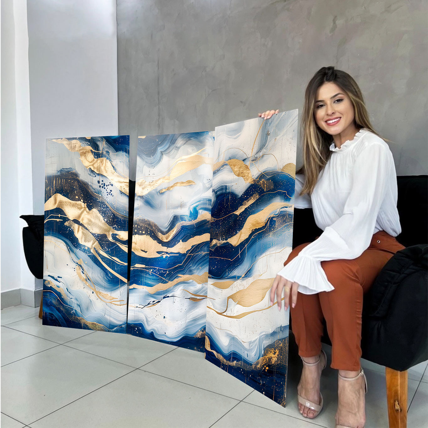 abstract-sapphire-waves-painting-3-pieces