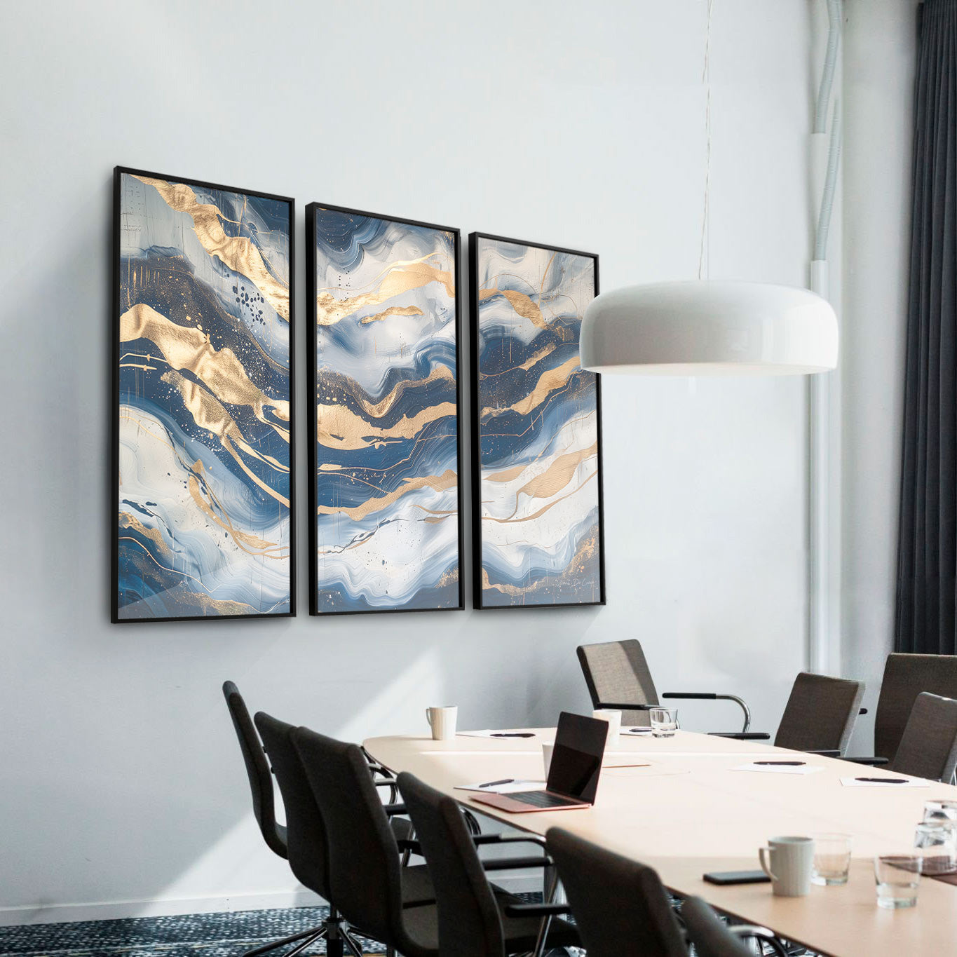 abstract-sapphire-waves-painting-3-pieces