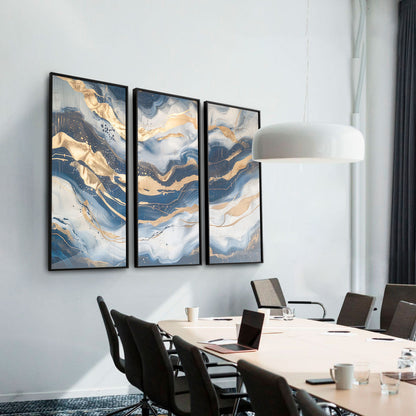abstract-sapphire-waves-painting-3-pieces