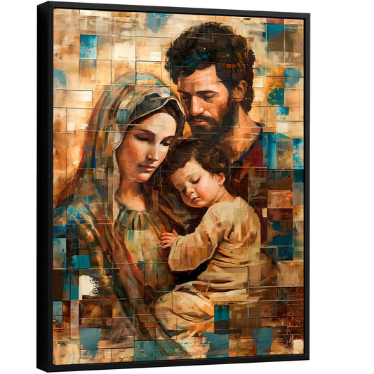 holy-family-abstract-grid-art-frame