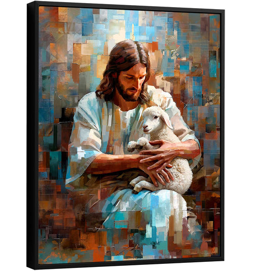 jesus-and-the-lamb-grid-art