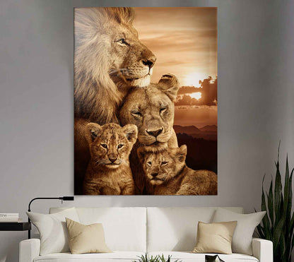 cozy-lion-family-canvas-print