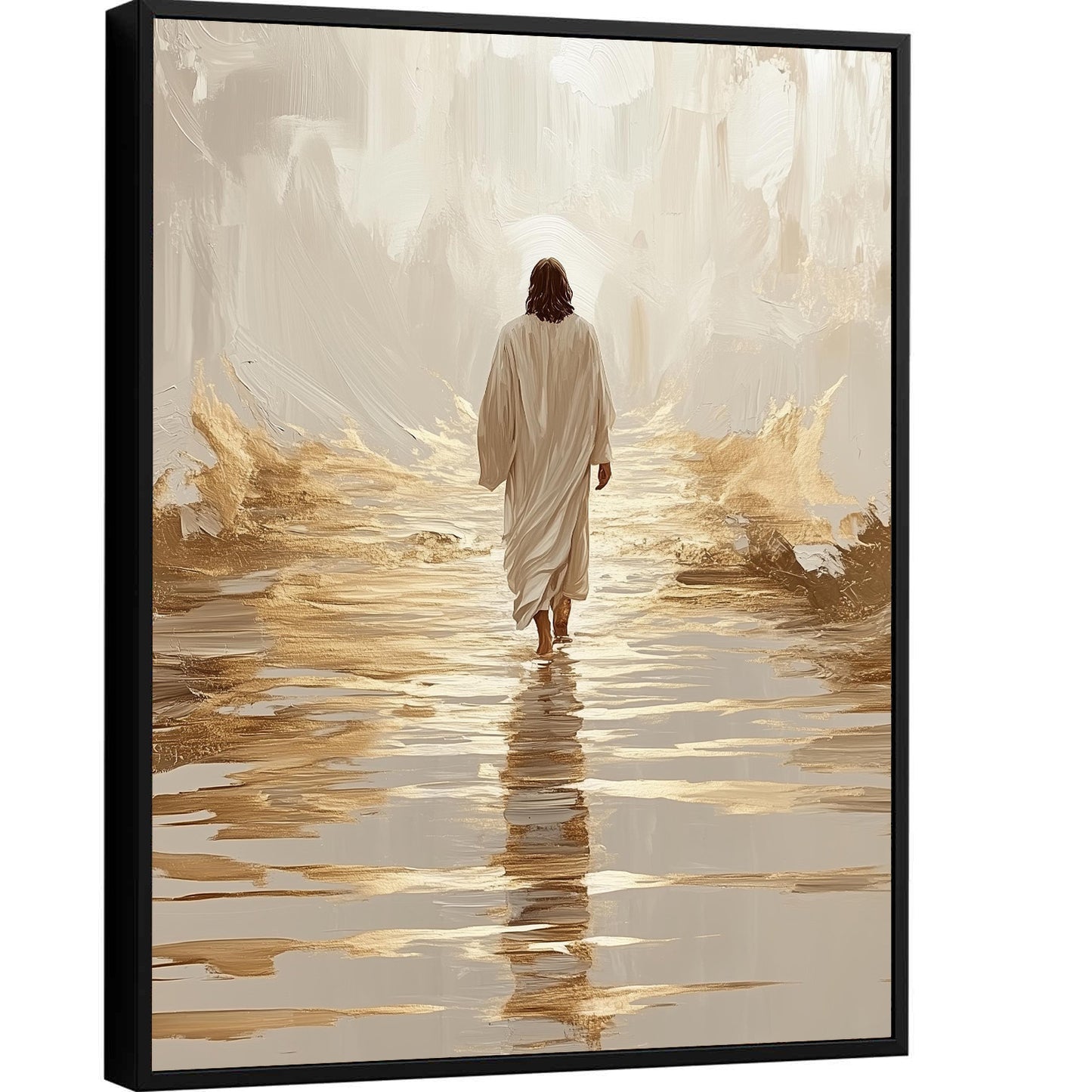 Jesus Walking on Water Abstract Painting