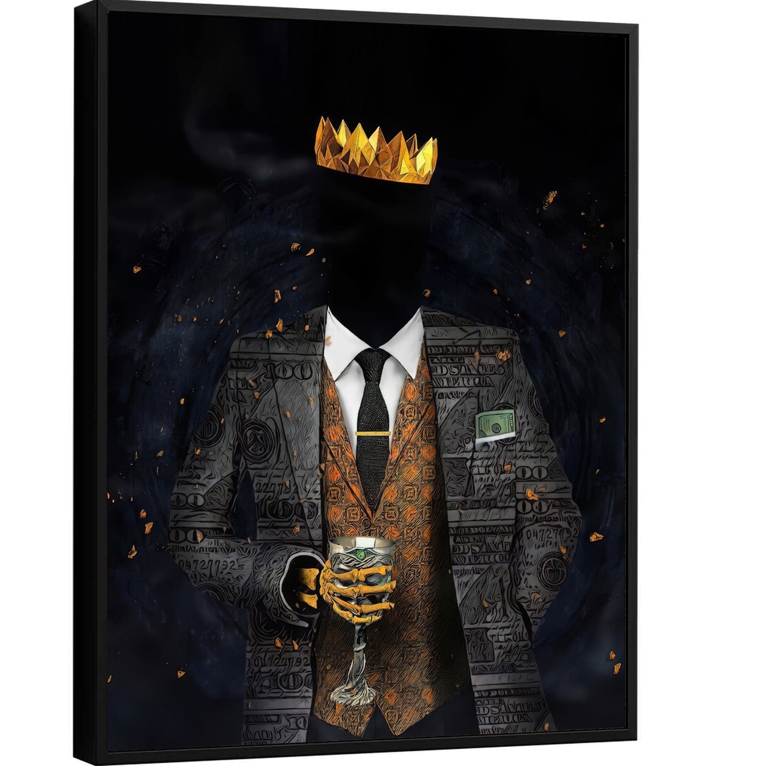 men-is-king-money-success-canvas-print