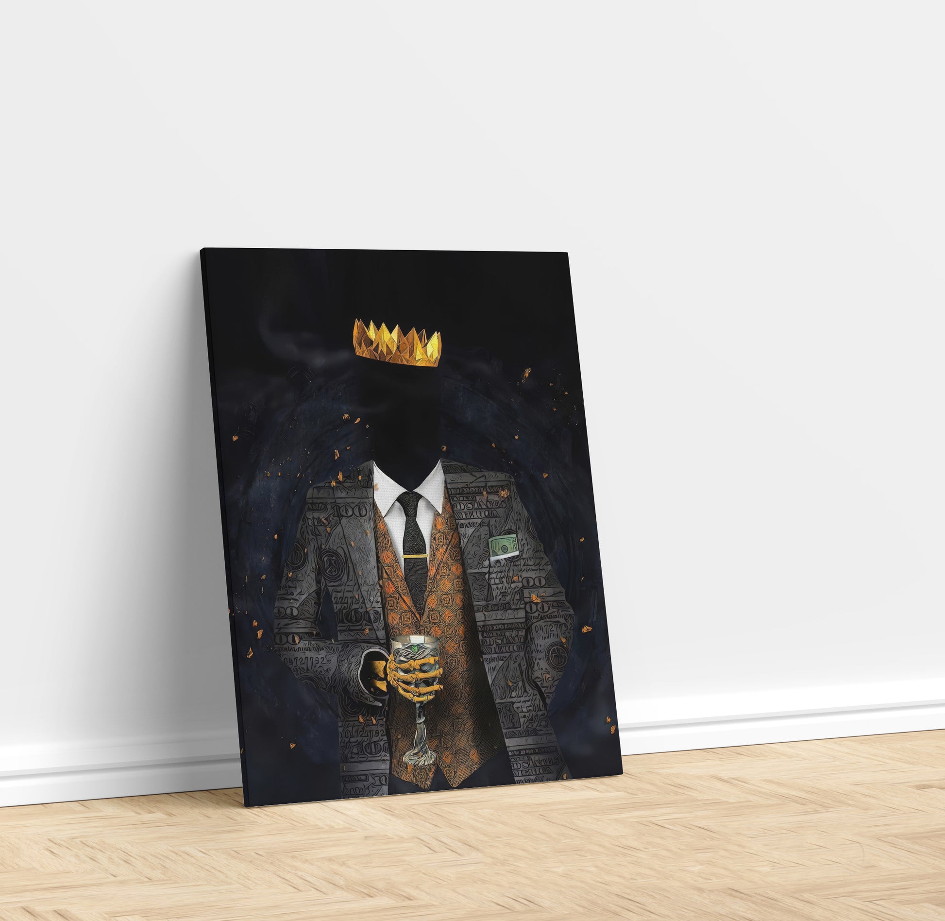 men-is-king-money-success-canvas-print