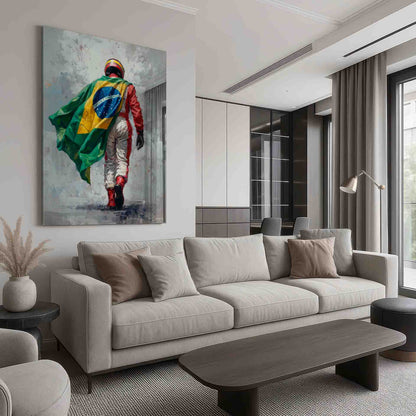 Modern sports-themed decor suitable for living rooms or offices