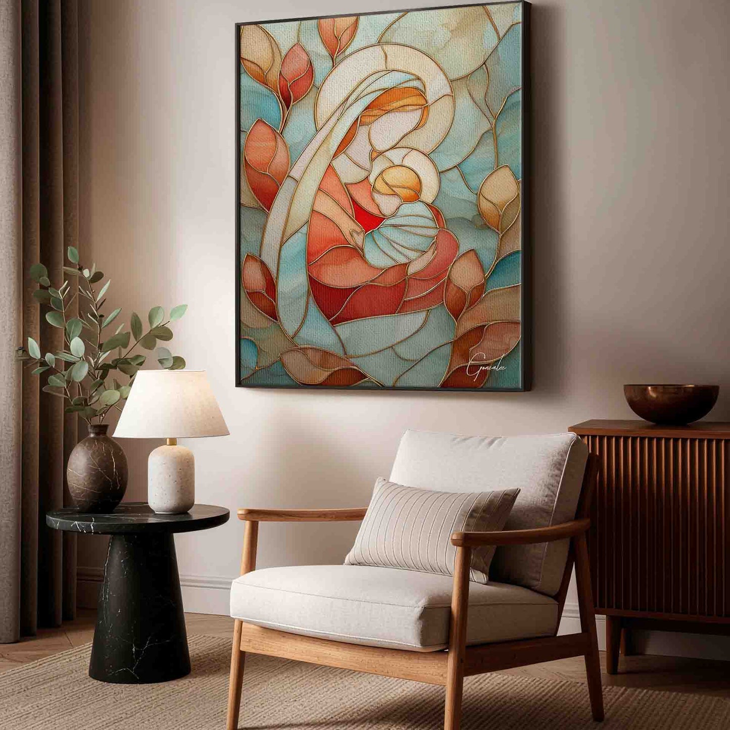 Elegant wall art suitable for living room or nursery