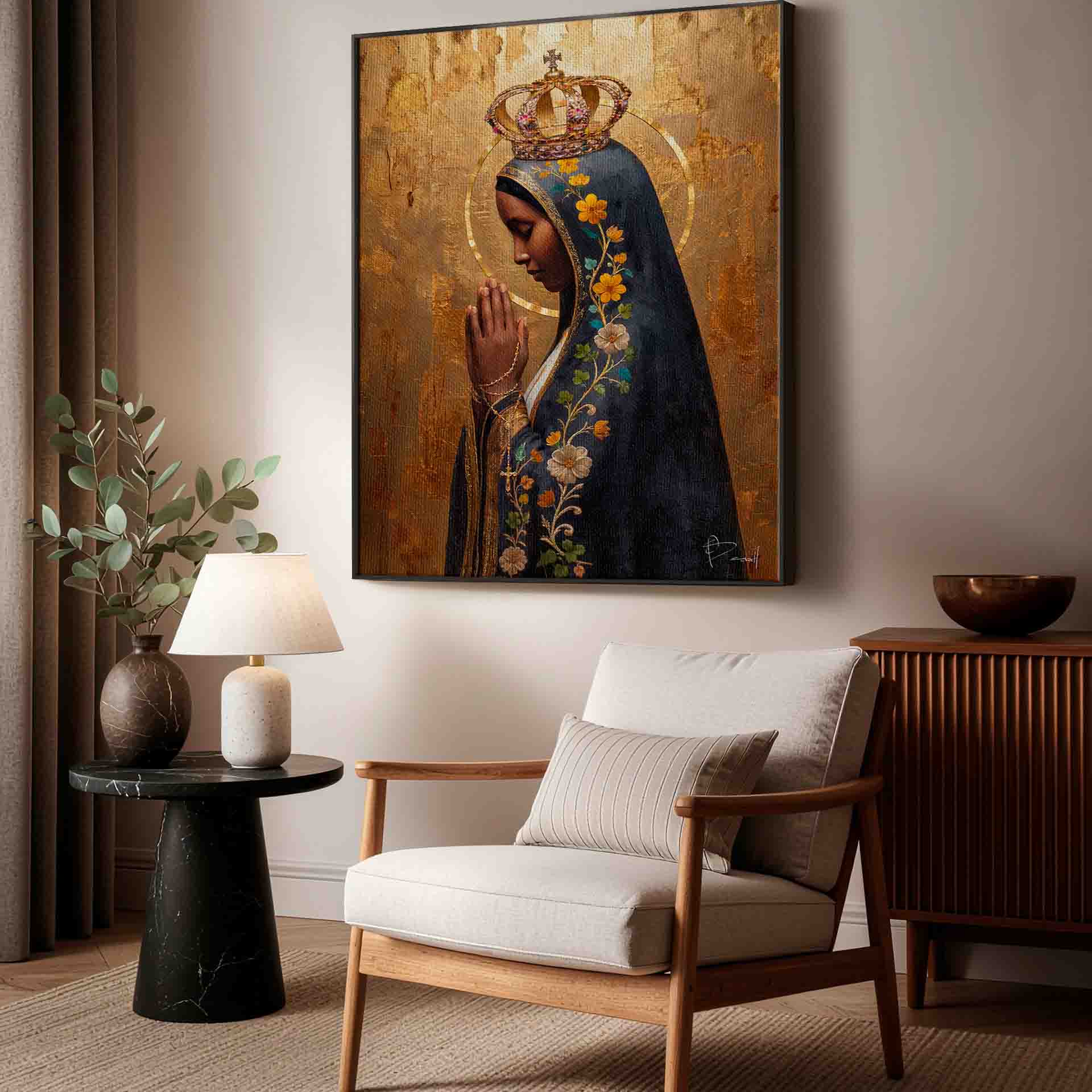 Focal wall art suitable for traditional and spiritual interiors