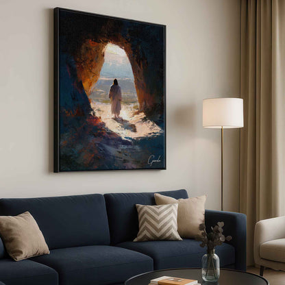Textured surface and dynamic movement from painterly strokes.