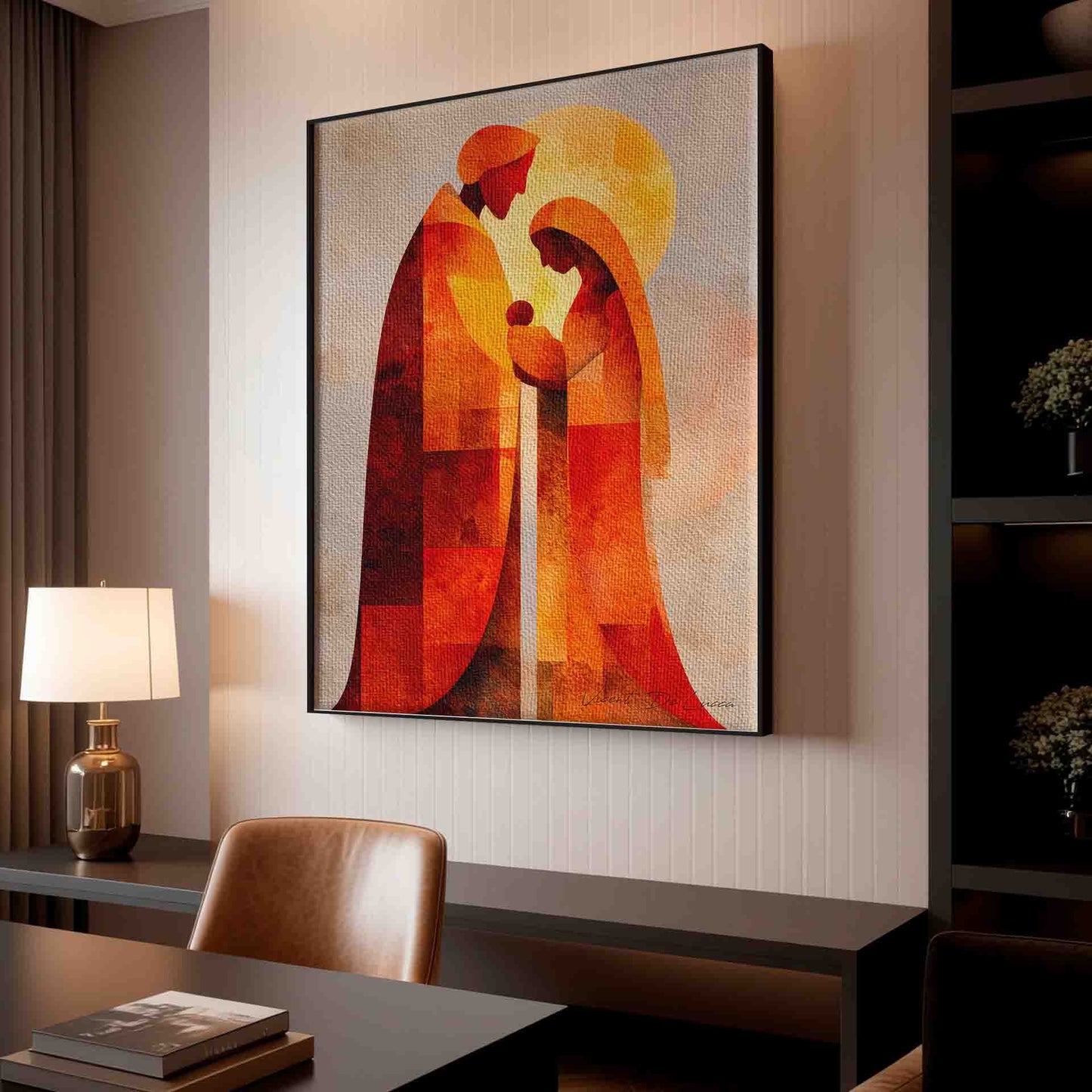 Contemporary wall art suitable for living rooms or sacred spaces