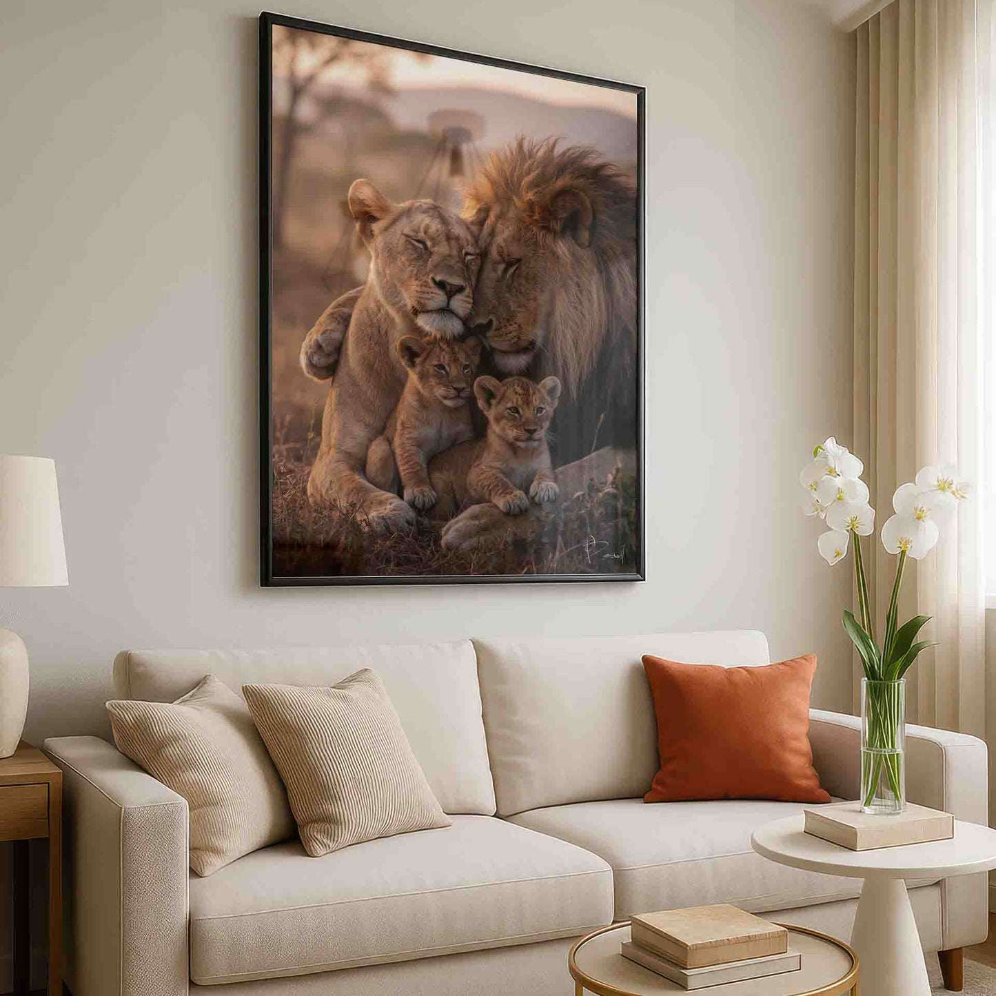 Decorative safari-inspired wall art suitable for living rooms and bedrooms