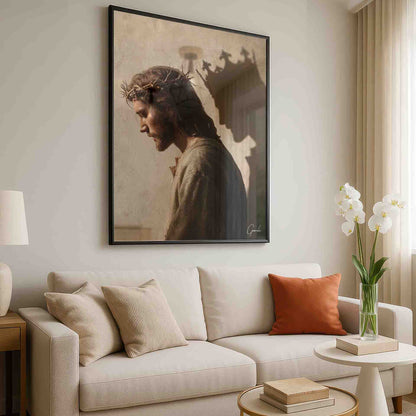 Serene, contemplative artwork suitable for bedrooms