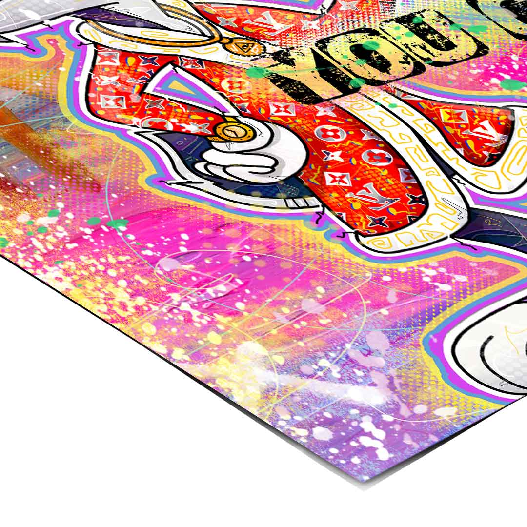 Motivational line IF U CAN DREAM IT, YOU CAN DO IT integrated into the art.