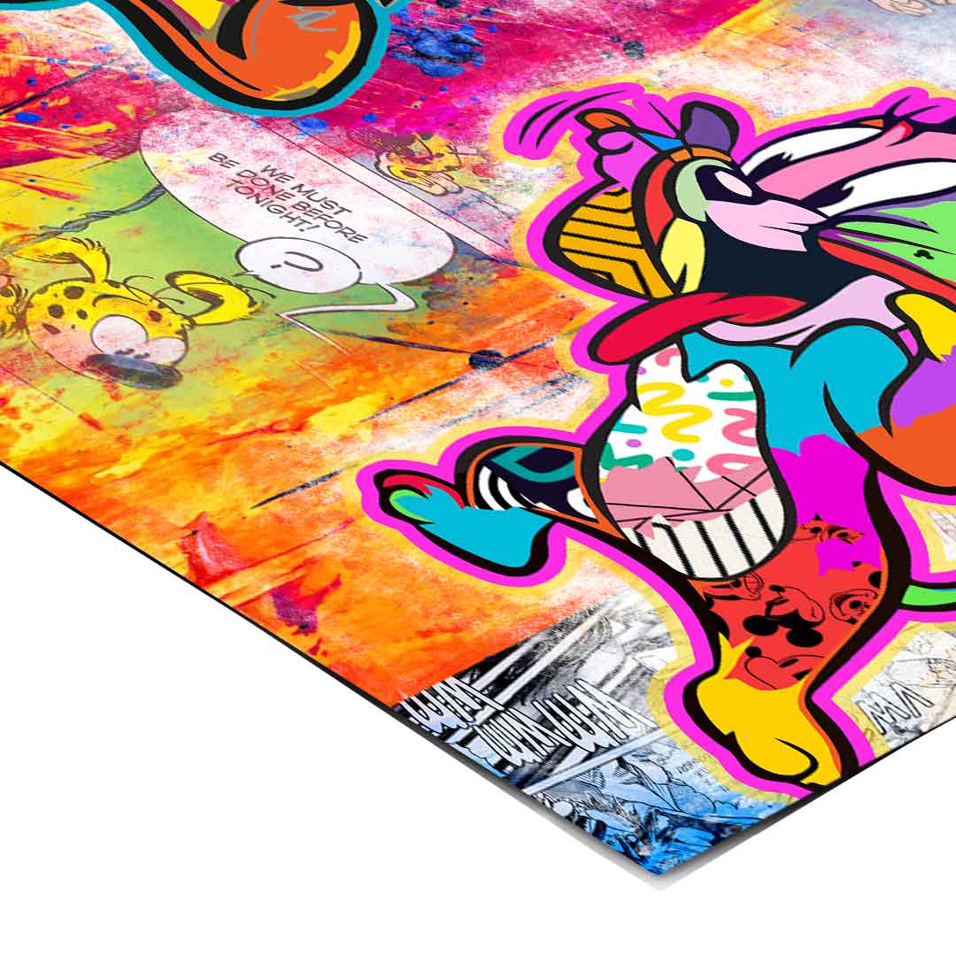 Landscape layout poster showcasing action-packed scene suitable for modern living rooms or kids' spaces.
