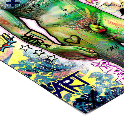 Energetic design with empowering text WE CAN BE HEROES and bold colors