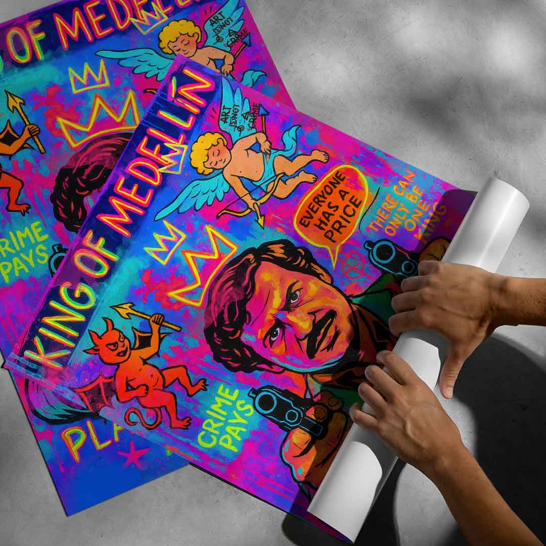 Poster ideal for game rooms, offices, or contemporary living spaces with a bold statement.