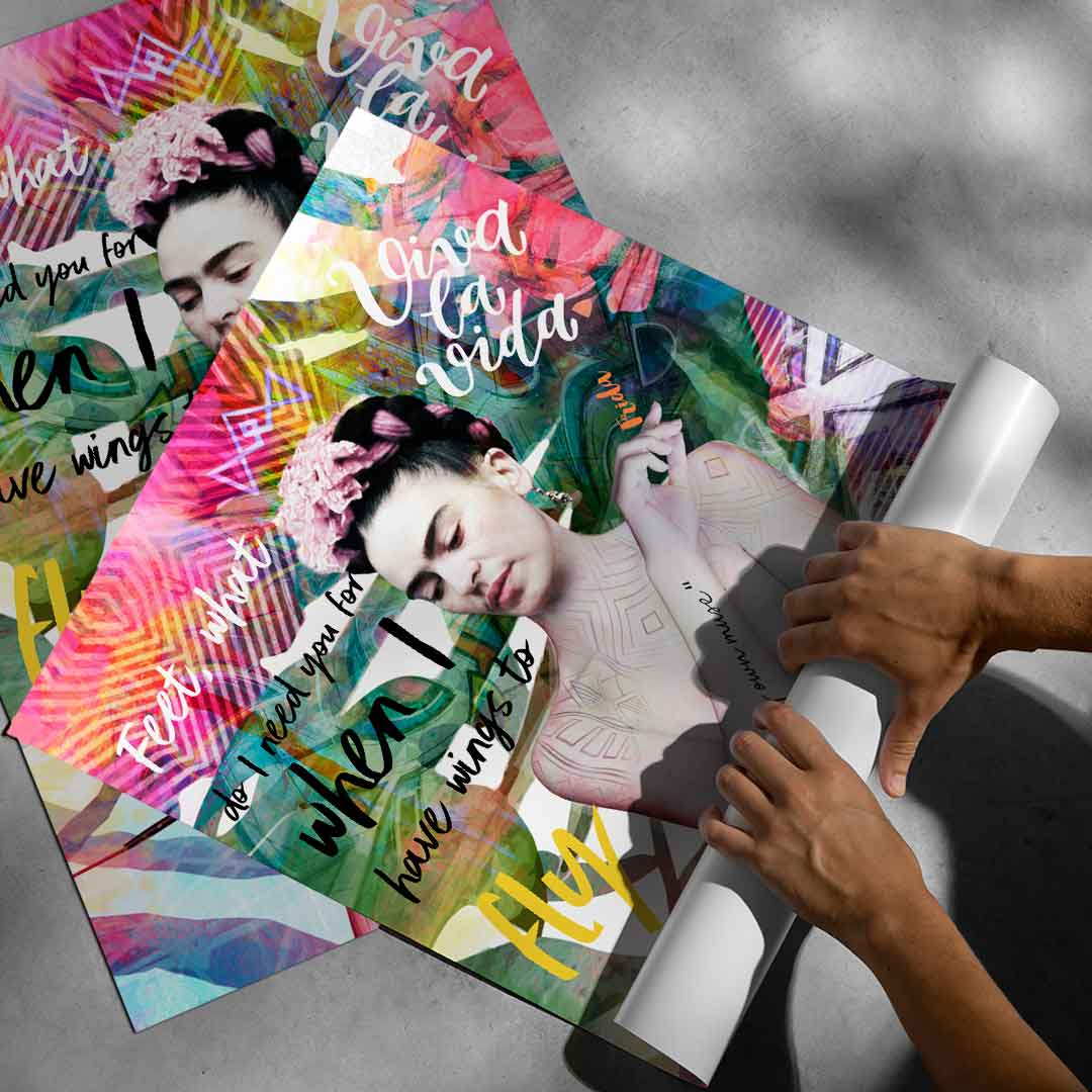 Bold, empowering contemporary art suitable for eclectic living spaces