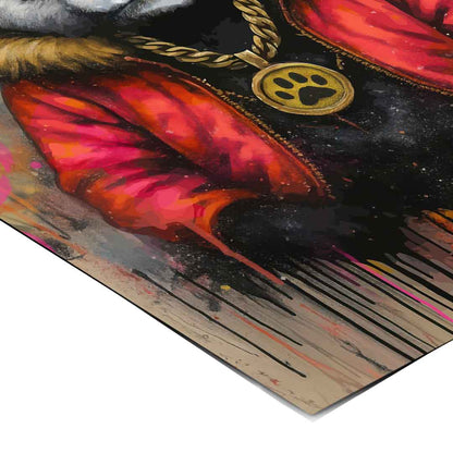 Poster art with bold colors and contemporary pop-art vibes suitable for modern interiors.
