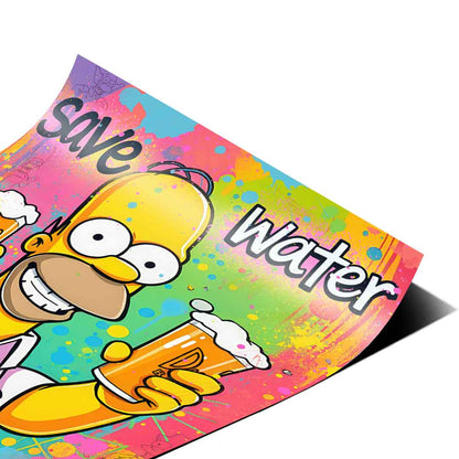 Graffiti-inspired backdrop with energetic color splatters behind a playful cartoon character.