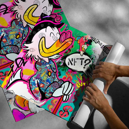 Five-piece neon graffiti poster set ready to energize a contemporary living space