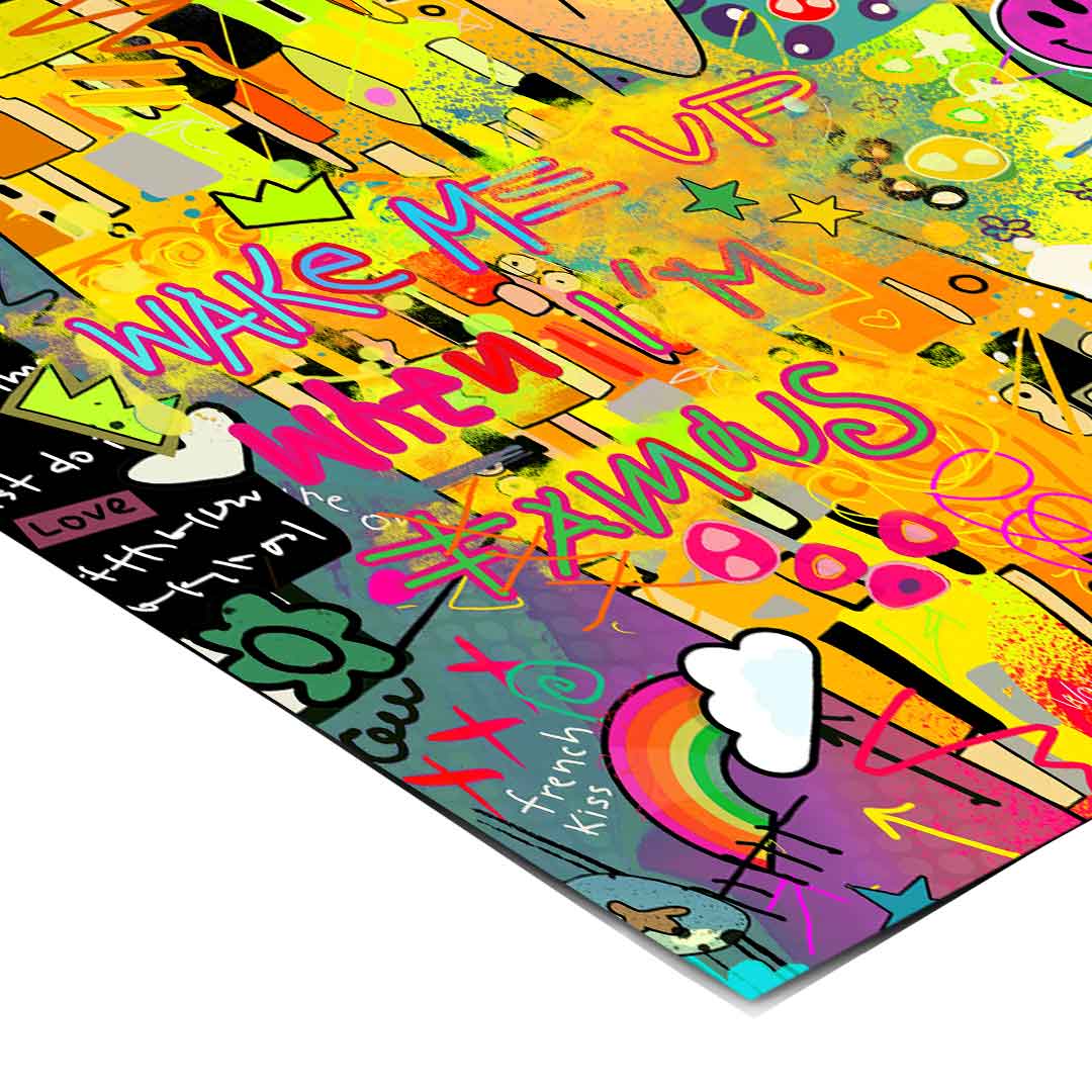 Versatile wall art suitable for modern living rooms, bedrooms, or studios showing Art Nouveau meets street culture