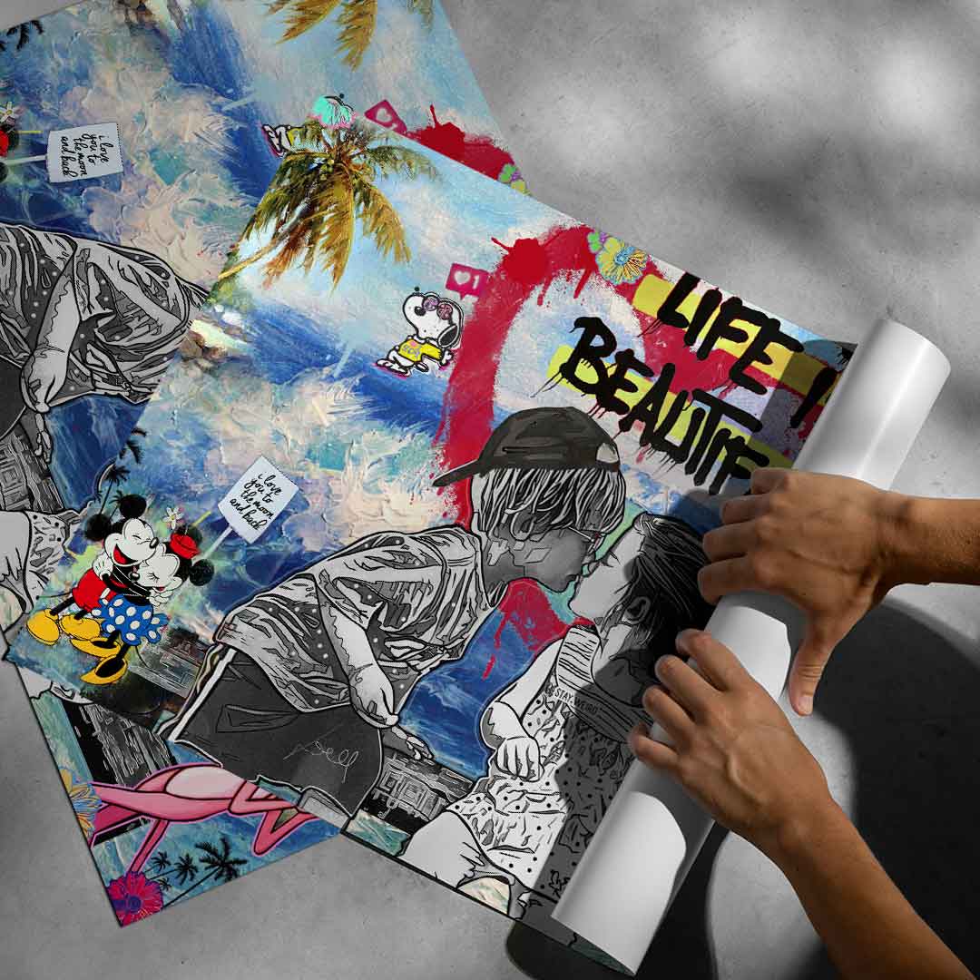 Poster suitable for modern bohemian or playful interiors like living rooms and bedrooms