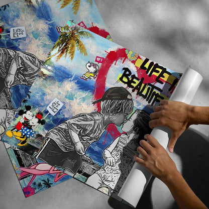 Poster suitable for modern bohemian or playful interiors like living rooms and bedrooms