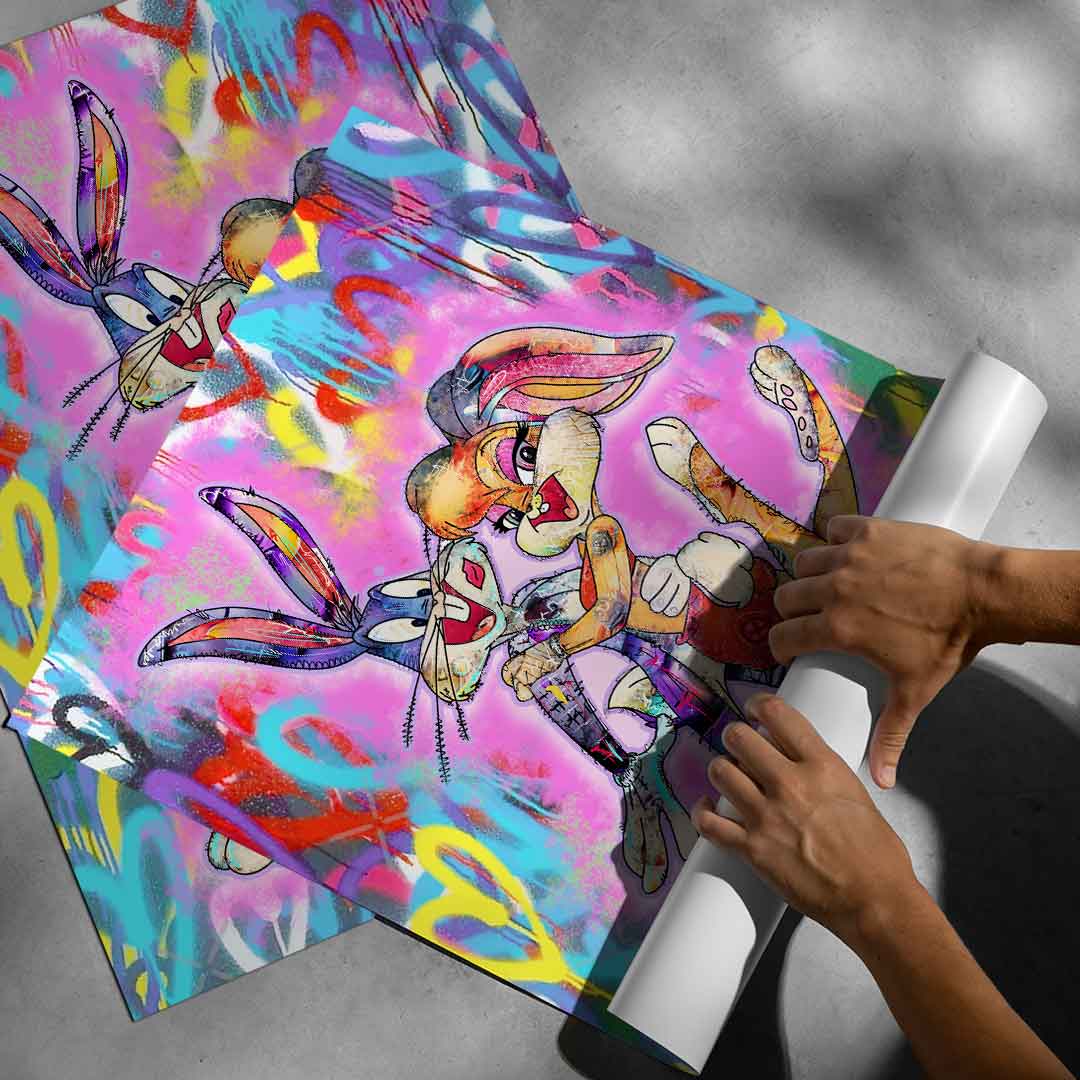 Bold wall art suitable for bedrooms or game rooms in vibrant colors