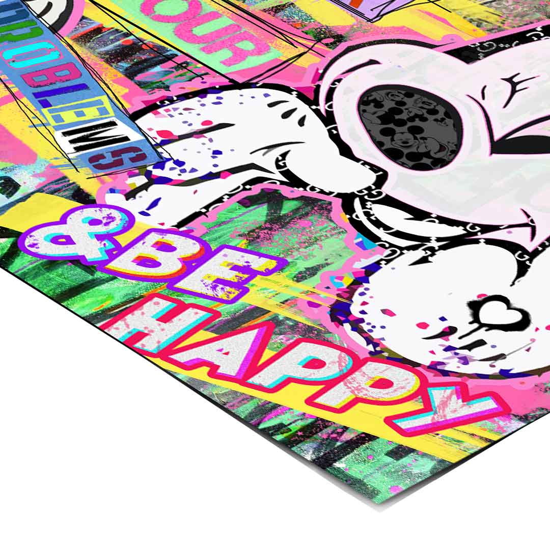 Edgy wall art suitable for game rooms or creative studios with a bold urban vibe.