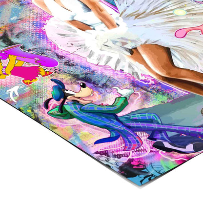 Energetic, nostalgic Pop Art meets street art aesthetic