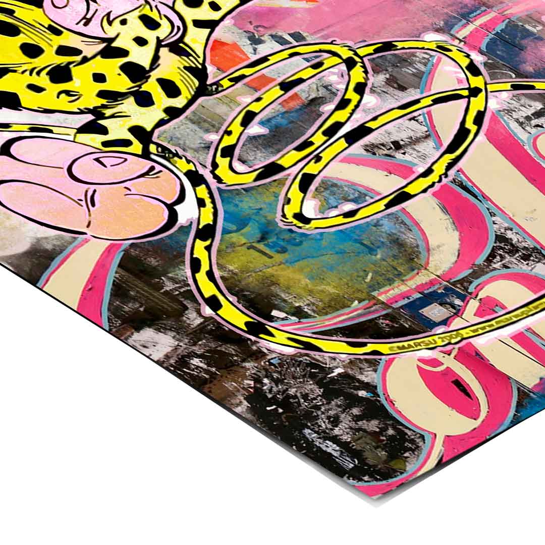 Bright, urban Pop Art poster designed for a modern game room or creative space.