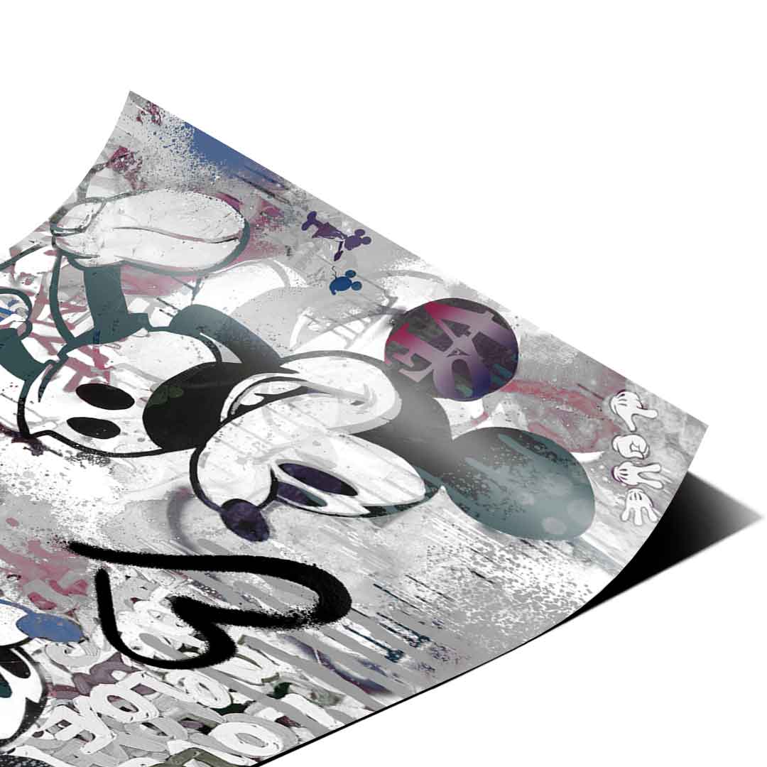 Central black heart motif on a bold graffiti Pop Art poster