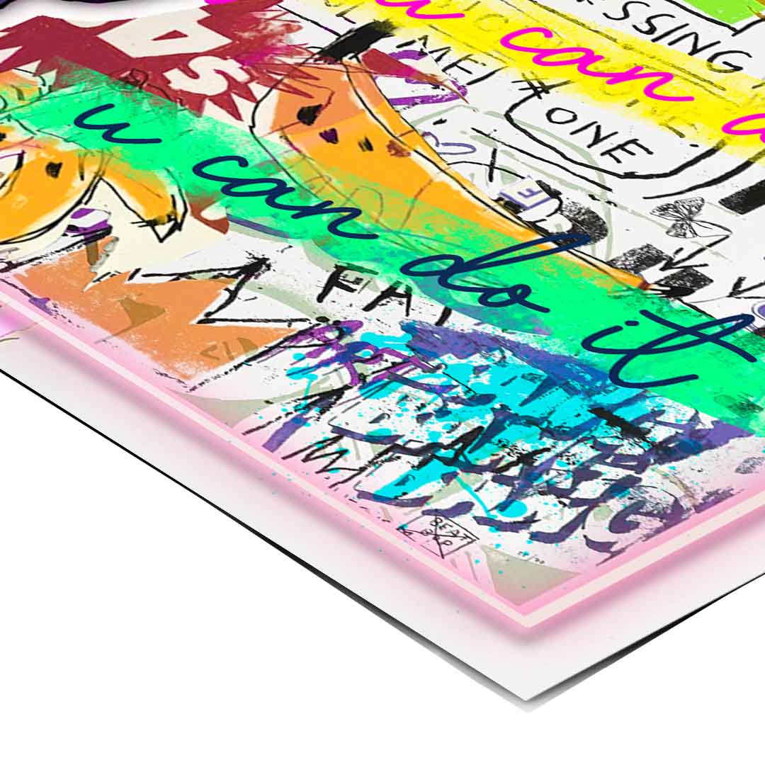 Inspirational quote: If we can dream it, we can do it incorporated into the artwork