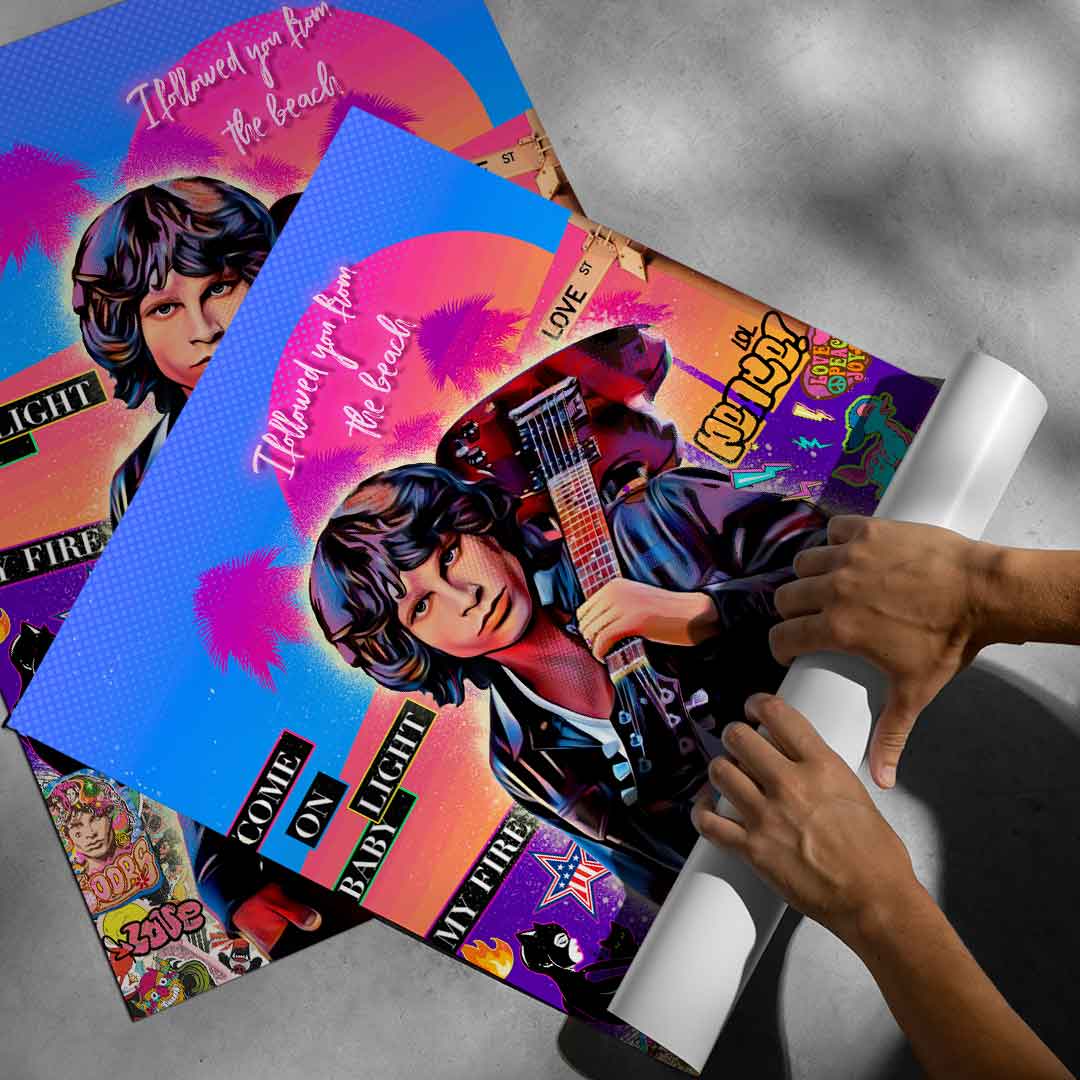 Promotional image from the Pop Graffiti collection featuring colorful rock-inspired art.
