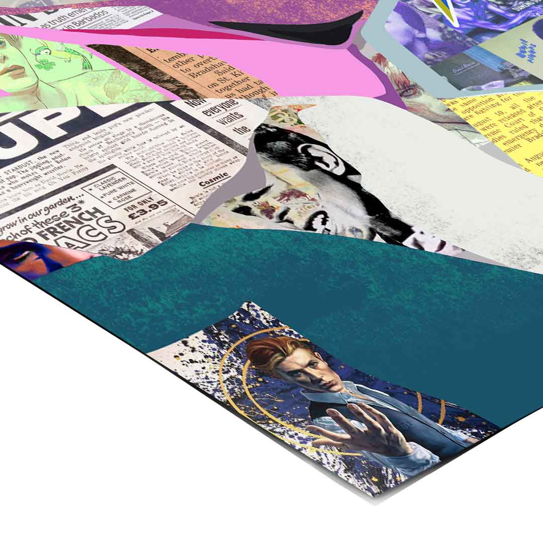 Vibrant wall art featuring Bowie for modern eclectic decor