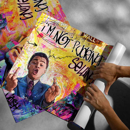 Modern wall art print conveying rebellious mood and pop art graffiti influence.