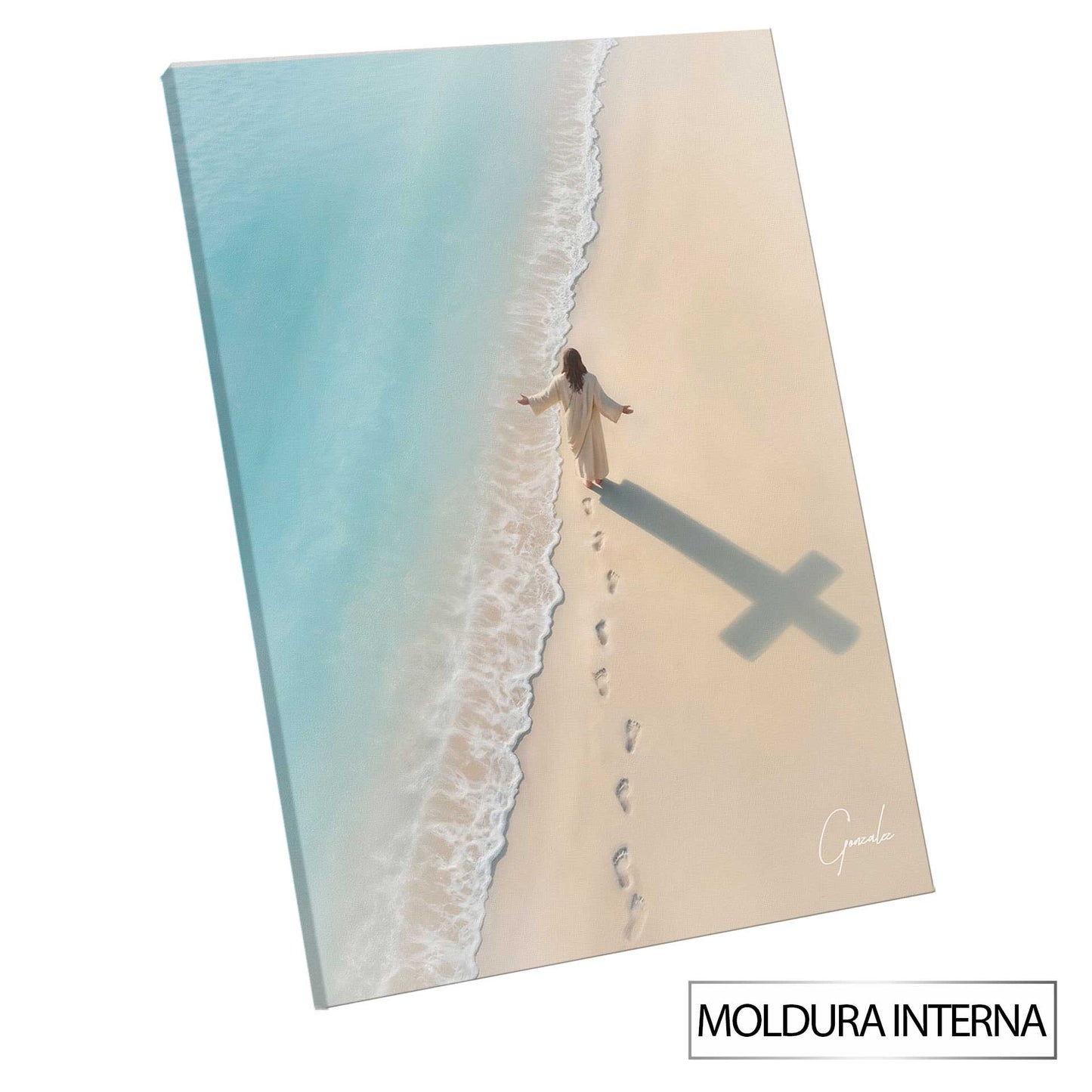 The Shadow of Christ Painting displayed as inspirational wall decor.