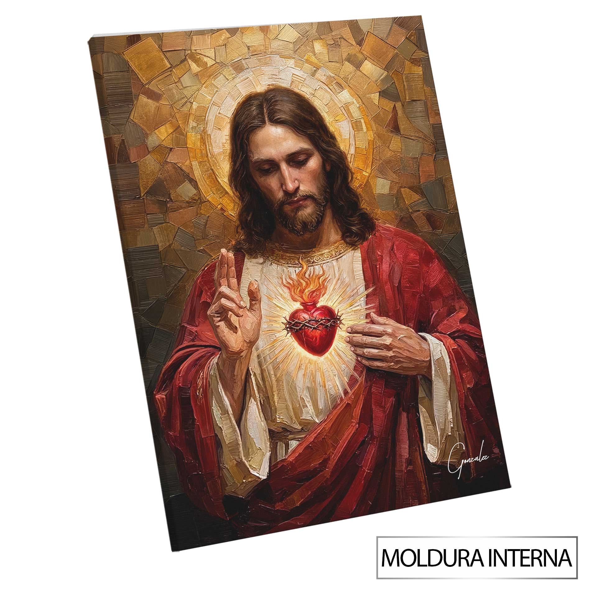 Overall composition blending classical iconography with modern artistic flair.