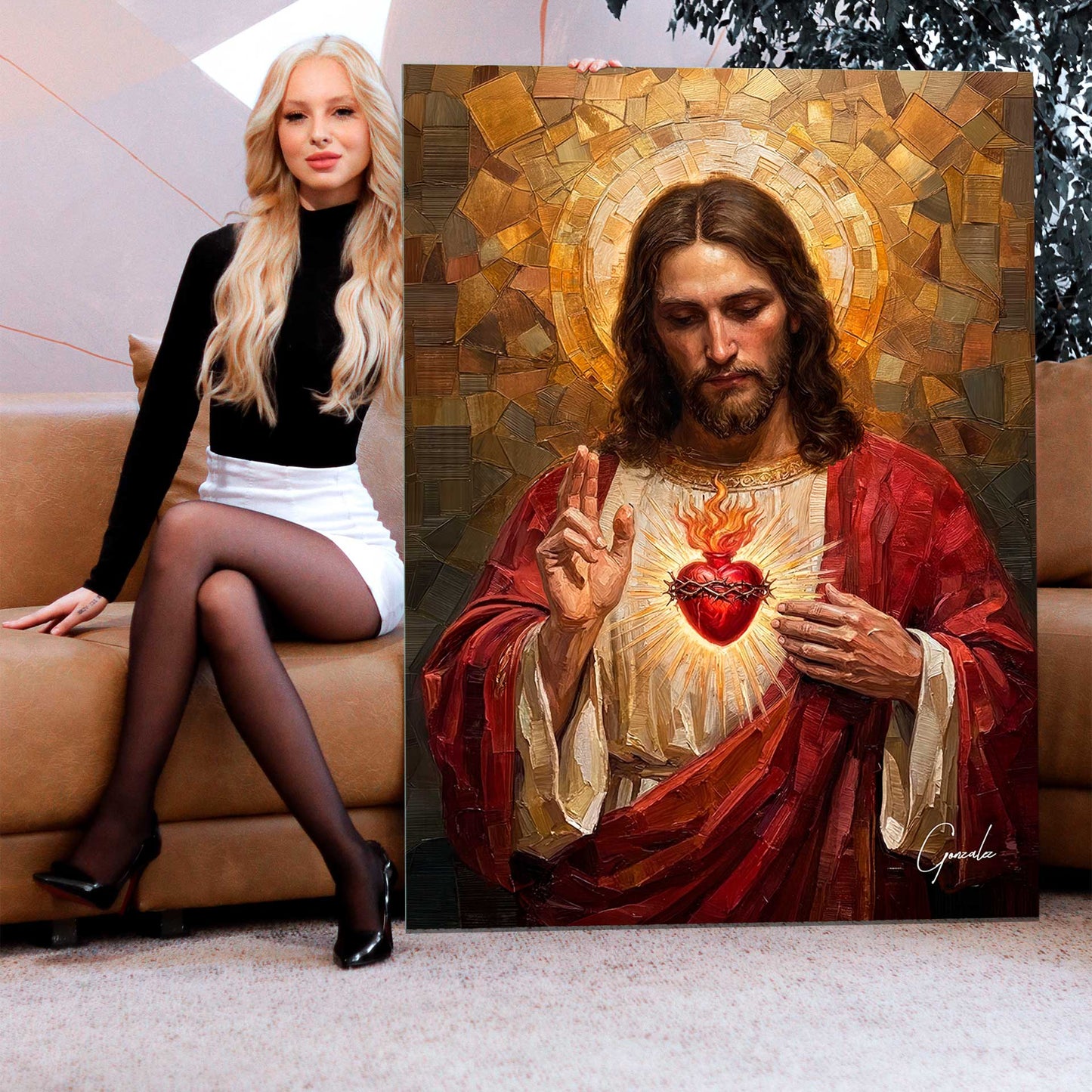 Spiritual and contemplative mood suitable for sacred or peaceful spaces.