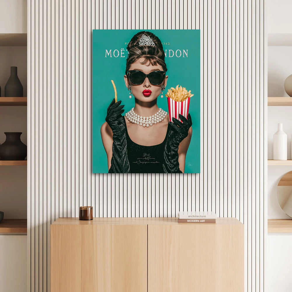 Vibrant colors and bold lines on a canvas art piece.
