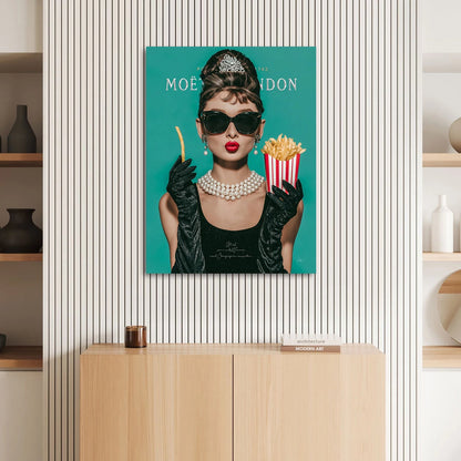 Vibrant colors and bold lines on a canvas art piece.