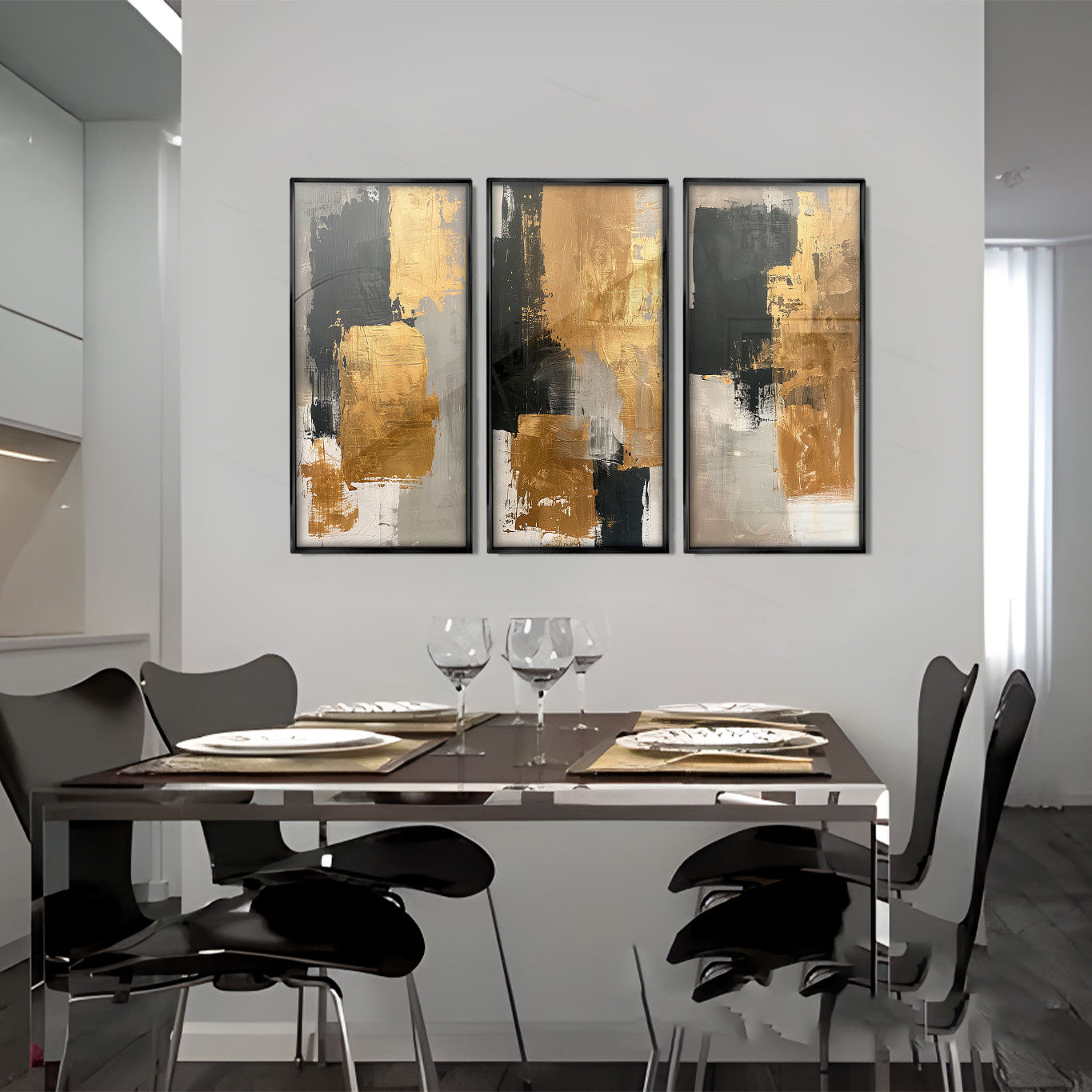 abstract-painting-gold-contrasts-3-pieces